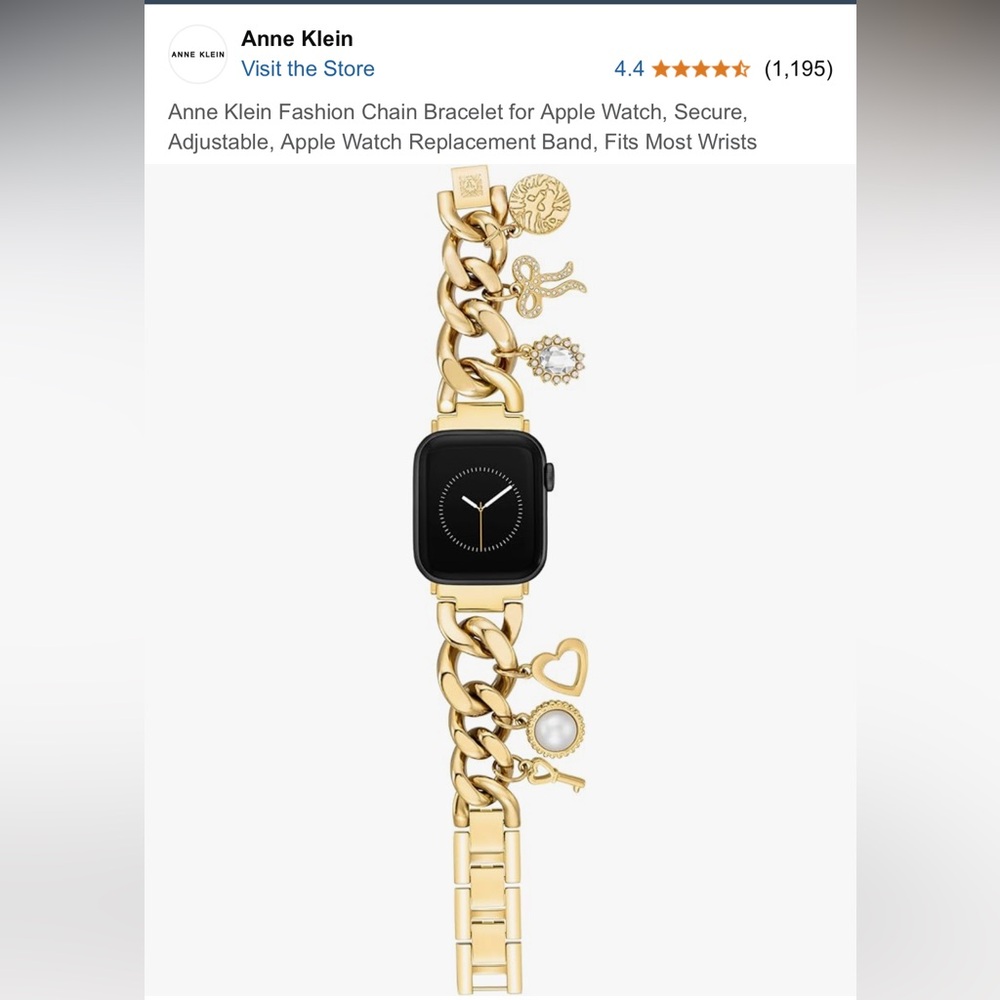 anne klein adjustable apple watch band!